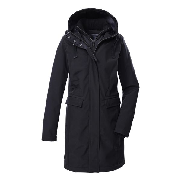 Parka dla kobiet Killtec GW 79. Czarne parki GIGA DX, z dzianiny, bez kaptura. Za 724.75 zł.