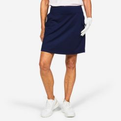 Spódnica ze spodenkami do golfa damska Inesis WW 500. Niebieskie spódnice INESIS, na imprezę, l, bez wzorów, z elastanu, eleganckie, dopasowane. Za 139.99 zł.