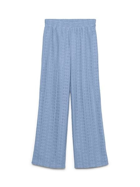 Vero Moda Spodnie w kolorze błękitnym rozmiar: M. Niebieskie spodnie materiałowe Vero Moda, m, bez wzorów, z koronki, z podwyższonym stanem. Za 149.95 zł.