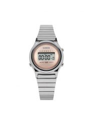 Casio Zegarek LA700WE-4AEF Srebrny. Szare, cyfrowe zegarki Casio, srebrne. Za 249.99 zł.