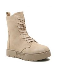 Jenny Fairy Trzewiki WS5895-04 Beżowy. Brązowe botki Jenny Fairy, bez wzorów, z materiału, bez obcasa, na płaskiej podeszwie, bez zapięcia. Za 107.99 zł.