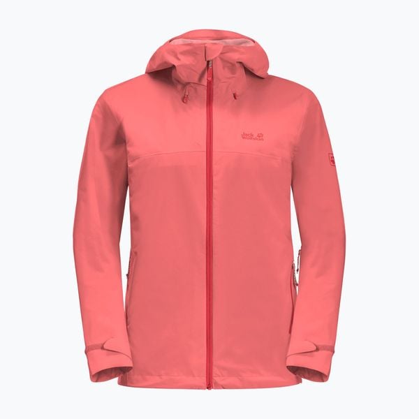 Kurtka hardshell damska Jack Wolfskin Highest Peak 2.5L. Brązowe kurtki sportowe Jack Wolfskin, l, bez wzorów, z hardshellu, bez kaptura, trekkingowe. Za 269.99 zł.