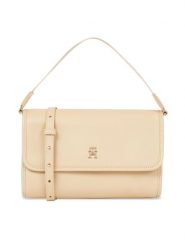 Tommy Hilfiger Torebka Th Monotype Shoulder Bag AW0AW16162 Beżowy. Brązowe torebki klasyczne TOMMY HILFIGER, bez wzorów, ze skóry, bez dodatków. Za 299.99 zł.