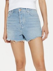 Mustang Szorty jeansowe Carrie 1015223 Niebieski Regular Fit. Niebieskie szorty Mustang, bez wzorów, z bawełny. Za 159.99 zł.