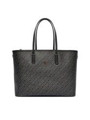 Tommy Hilfiger Torebka Th Monoplay AW0AW17696 Czarny. Czarne shopper TOMMY HILFIGER, bez wzorów, ze skóry, bez dodatków. Za 899.99 zł.