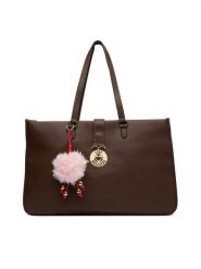 LOVE MOSCHINO Torebka JC4239PP0PKI0313 Brązowy ciemny. Brązowe shopper Love Moschino, bez wzorów, ze skóry, bez dodatków. Za 1,139.00 zł.