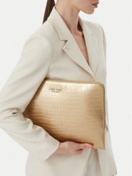 Nine West Etui na laptopa CEO-OFFICE ELEGANCE-LDA9838 Złoty. Żółte torby na laptopa Nine West, bez wzorów, ze skóry. Za 99.99 zł.