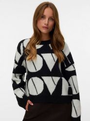 Vero Moda Sweter w kolorze czarnym rozmiar: M. Czarne swetry Vero Moda, m, bez wzorów, z wełny, bez ramiączek. Za 139.87 zł.