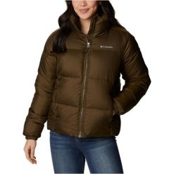 Kurtka sportowa damska Puffect Jacket. Zielone kurtki sportowe Columbia, m, bez wzorów, z poliesteru, bez kaptura, trekkingowe. Za 409.99 zł.