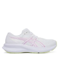Buty do biegania Asics. Białe obuwie sportowe Asics, bez zapięcia, do biegania. Za 269.99 zł.