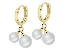 Kolczyki z mosiądzu pozłacane z muszlą. Kolczyki Artelioni, pozłacane. Za 99.00 zł.