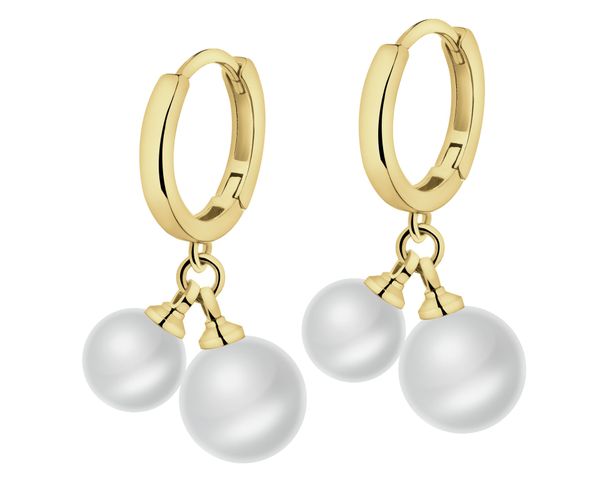 Kolczyki z mosiądzu pozłacane z muszlą. Kolczyki Artelioni, pozłacane. Za 99.00 zł.