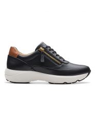 Clarks Skórzane sneakersy "Tivoli Zip" w kolorze czarnym rozmiar: 39. Czarne trampki Clarks, bez wzorów, bez zapięcia. Za 226.10 zł.
