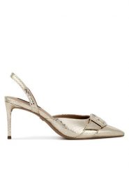 Nine West Szpilki SJ1489-6 Złoty. Żółte szpilki Nine West, bez wzorów, z materiału, bez obcasa, na szpilce, bez zapięcia. Za 229.99 zł.