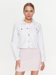 Tommy Jeans Kurtka jeansowa Izzie DW0DW15615 Biały Regular Fit. Białe kurtki Tommy Jeans, m, bez wzorów, z bawełny, bez kaptura. Za 549.99 zł.
