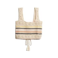 Krótkie koronkowe top z sznurkami dla kobiet Superdry. Brązowe bielizna sportowa Superdry, bez wzorów, z koronki. Za 144.20 zł.