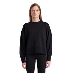 Bluza damska Arena Oversized Crew Neck. Czarne bluzy Arena, xs, bez wzorów, z bawełny, bez kaptura. Za 274.99 zł.
