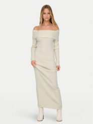 ONLY Sukienka dzianinowa Katia 15342132 Écru Regular Fit. Sukienki Only, l, bez wzorów, z dzianiny, bez kołnierzyka, bez ramiączek. Za 119.99 zł.
