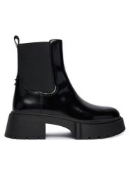 Coach Sztyblety Leah Platform CCH90 Czarny. Czarne botki Coach, bez wzorów, z lakierowanej skóry, bez obcasa, na płaskiej podeszwie, bez zapięcia. Za 1,429.00 zł.