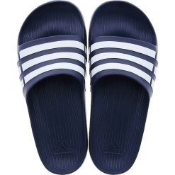 Adidas Performance - Klapki Duramo. Niebieskie klapki adidas Performance, bez wzorów, z gumy, bez obcasa. W wyprzedaży za 69.90 zł.