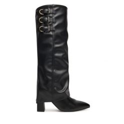 Kozaki Guess. Czarne kozaki Guess, bez obcasa, na słupku, bez zapięcia. Za 1,139.00 zł.