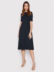 Lauren Ralph Lauren Sukienka codzienna 250863913002 Granatowy Regular Fit. Niebieskie sukienki Lauren Ralph Lauren, na co dzień, s, bez wzorów, z bawełny, bez kołnierzyka, bez ramiączek, proste. Za 449.99 zł.