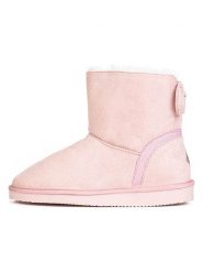 ISLAND BOOT Botki zimowe "Massey" w kolorze jasnoróżowym rozmiar: 36. Różowe botki Island Boot, na zimę, bez wzorów, z materiału, bez obcasa, bez zapięcia. Za 165.99 zł.
