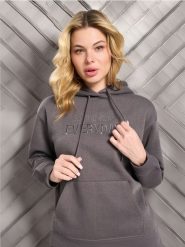 Bluza z kapturem - szary. Szare bluzy Sinsay, l, bez wzorów, z kapturem. Za 39.99 zł.
