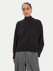 IVY OAK Sweter Kareen Rose IO113147 Czarny Loose Fit. Czarne swetry IVY & OAK, s, bez wzorów, z wełny, bez ramiączek. Za 649.99 zł.