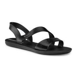 Sandały damskie Ipanema Vibe. Czarne sandały Ipanema, bez wzorów, z materiału, bez obcasa, bez zapięcia. Za 232.00 zł.