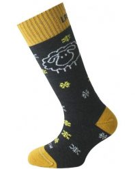 Skarpety merino SJW. Brązowe skarpety LASTING, bez wzorów, z elastanu. Za 51.00 zł.