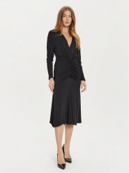 PINKO Sukienka dzianinowa 104455 A29B Czarny Regular Fit. Czarne sukienki Pinko, l, bez wzorów, z dzianiny, bez kołnierzyka, bez ramiączek. Za 559.99 zł.