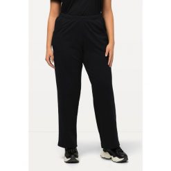 Damskie Spodnie dresowe prosty krój gumka w pasie. Czarne spodnie dresowe Ulla Popken, plus size, bez wzorów, z bawełny. Za 143.99 zł.