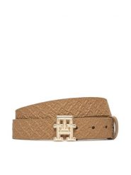 Tommy Hilfiger Pasek Damski Th Monogram 3.0 Mono AW0AW17354 Brązowy. Brązowe paski TOMMY HILFIGER, bez wzorów, ze skóry. Za 219.99 zł.