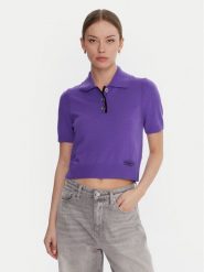 PINKO Sweter Gorgona 105450 A2Q9 Fioletowy Regular Fit. Fioletowe swetry Pinko, l, bez wzorów, z wełny, bez ramiączek. Za 839.99 zł.