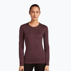 Longsleeve termoaktywny damski icebreaker 200 Oasis Crewe. Brązowe bielizna sportowa Icebreaker, bez wzorów. Za 369.99 zł.