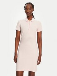 Lacoste Sukienka codzienna EF5473 Różowy Slim Fit. Czerwone sukienki Lacoste, na co dzień, bez wzorów, z bawełny, bez kołnierzyka, bez ramiączek, proste. Za 379.99 zł.