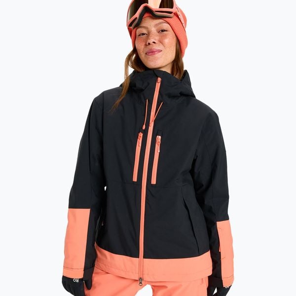 Kurtka snowboardowa damska ROXY Upwards. Czarne kurtki narciarskie Roxy, s, bez wzorów, z materiału, bez kaptura, snowboardowy. Za 829.99 zł.