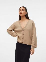 Vero Moda Kardigan w kolorze karmelowym rozmiar: M. Brązowe kardigany Vero Moda, m, bez wzorów. Za 100.75 zł.