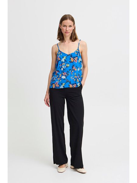 B.young Top w kolorze niebieskim rozmiar: 38. Niebieskie topy b.young, s, bez wzorów, z wiskozy, bez kołnierzyka, bez ramiączek. Za 26.38 zł.