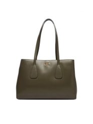 Calvin Klein Torebka Ck Medium Work Tote LV04F3442G Zielony. Zielone torebki klasyczne Calvin Klein, bez wzorów, ze skóry, bez dodatków. Za 649.99 zł.