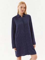 Triumph Koszula nocna Boyfriend Fit NDW 10216546 Granatowy. Niebieskie koszule nocne Triumph, bez wzorów, z wiskozy, bez ramiączek. Za 159.99 zł.