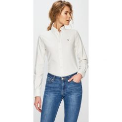 Polo Ralph Lauren - Koszula. Białe koszule Polo Ralph Lauren, l, bez wzorów, z bawełny, bez kołnierzyka, bez ramiączek. W wyprzedaży za 369.90 zł.