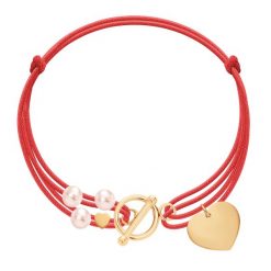 Bransoletka Walentynki Be my Valentine. Żółte bransoletki Lilou, pozłacane. Za 291.00 zł.