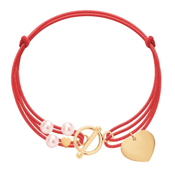 Bransoletka Walentynki Be my Valentine. Żółte bransoletki Lilou, pozłacane. Za 291.00 zł.