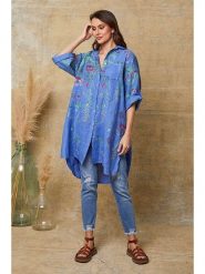 Joséfine Lniana sukienka "Pardess" w kolorze niebiesko-zielonym rozmiar: S. Niebieskie sukienki Joséfine, s, bez wzorów, ze lnu, bez kołnierzyka, bez ramiączek, mini. Za 143.99 zł.