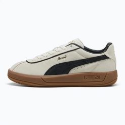 Buty damskie sportowe sneakersy Puma CLUB KLASSIKA SD. Brązowe trekkingi Puma, z materiału, do biegania. Za 257.99 zł.