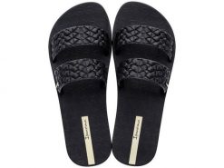Klapki basenowe damskie Ipanema Renda II Fem. Czarne klapki Ipanema, bez wzorów, z gumy, bez obcasa, na płaskiej podeszwie. Za 169.99 zł.
