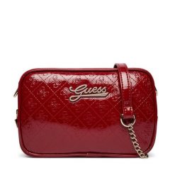 Torebka Guess. Czerwone listonoszki Guess, z aplikacjami, bez dodatków. Za 234.99 zł.