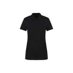 Koszulka polo z suprima dla kobiet Kariban Premium. Czarne bluzki KARIBAN, bez wzorów, z bawełny, bez kołnierzyka, bez ramiączek. Za 161.50 zł.